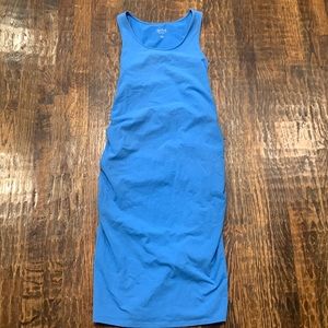 Isabel maternity small blue fitted maternity dress
